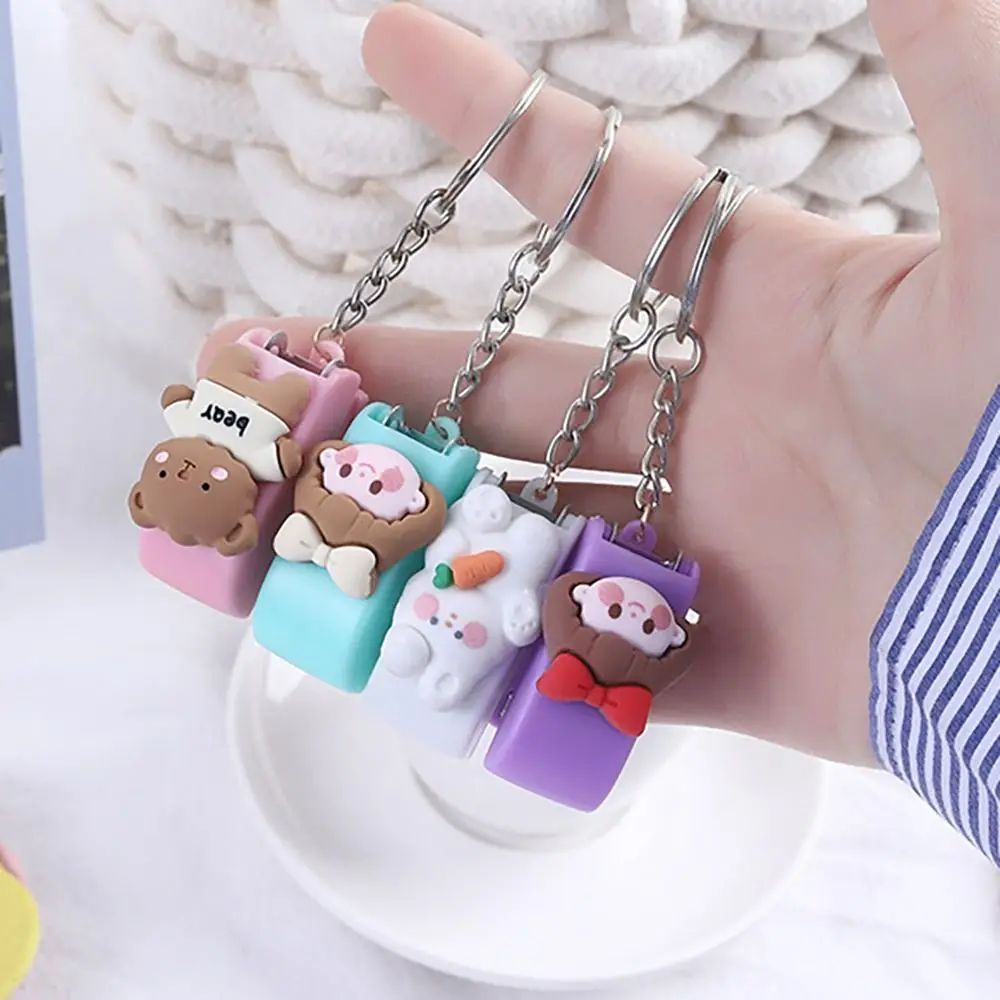 New Cartoon Mini Stapler School Office Supplies Mini Stapler Keychain Gift Student Stationery Staples Binding Tools