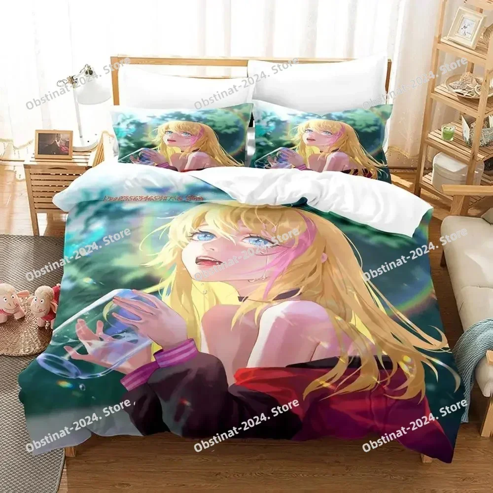 Anime Wonder Egg Priority Bedding Set Printed single Comforter Quilt Bed Cover Duvet Cover Pillow Case 3 Pieces Kids Adult Size