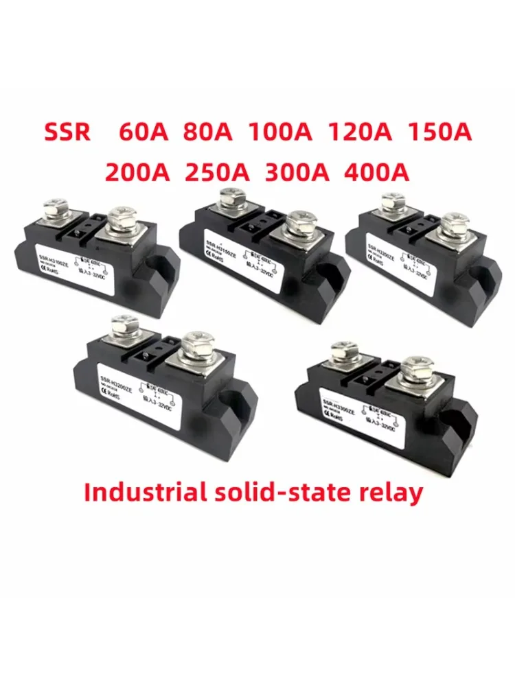 Industrial Solid State Relay SSR-H360ZF 60/80/100/120/150/200/250/300/340/400A DC 24V Controlled AC Heating Solid State Module