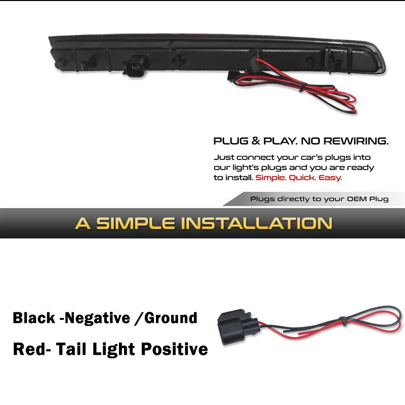 iJDM Car Red LED Bumper Reflector Lights For 2011-2015 Ford Explorer (Pre-LCI),Function as Tail,Rear Fog Lights,Brake Lamps 12V