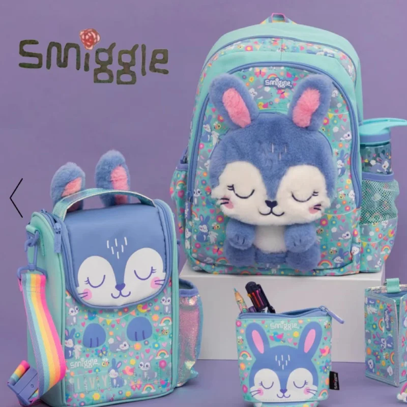 

Лидер продаж, оригинальный Австралийский рюкзак Smiggle с фиолетовым Кроликом, рюкзак, детские канцелярские принадлежности, школьный карандаш, детский подарок