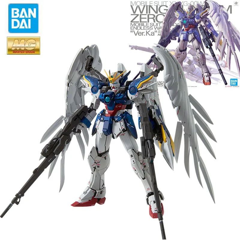 

Подлинная модель Bandai серии Gundam MG, гаражный комплект 1/100, экшн-фигурка Wing Zero EwVER.KA Boy, сборная игрушка, Коллекционная модель