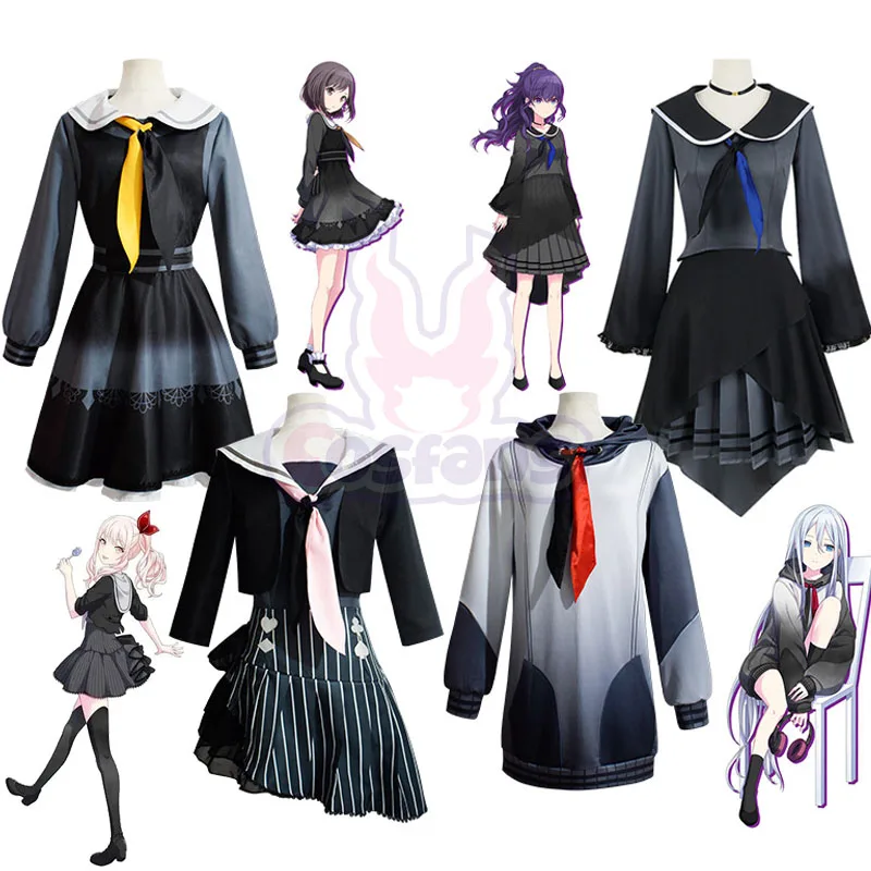 25-ji Nightcord Music Association Yoisaki Kanade Asahina Mafuyu Shinonome Ena Akiyama Mizuki Girls Cosplay Stage Uniforms Anime