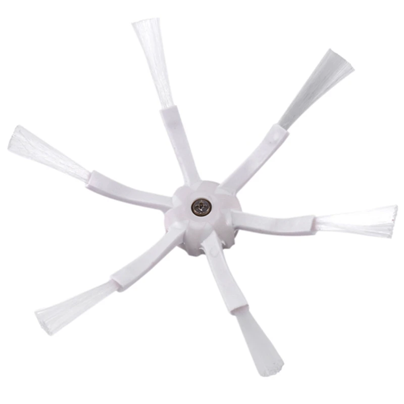 Белая боковая щетка на 6 рычагов для Xiaomi 1S MI Robot Vacuum 2 Roborock S50 S51 S5, запчасти для пылесоса, аксессуары