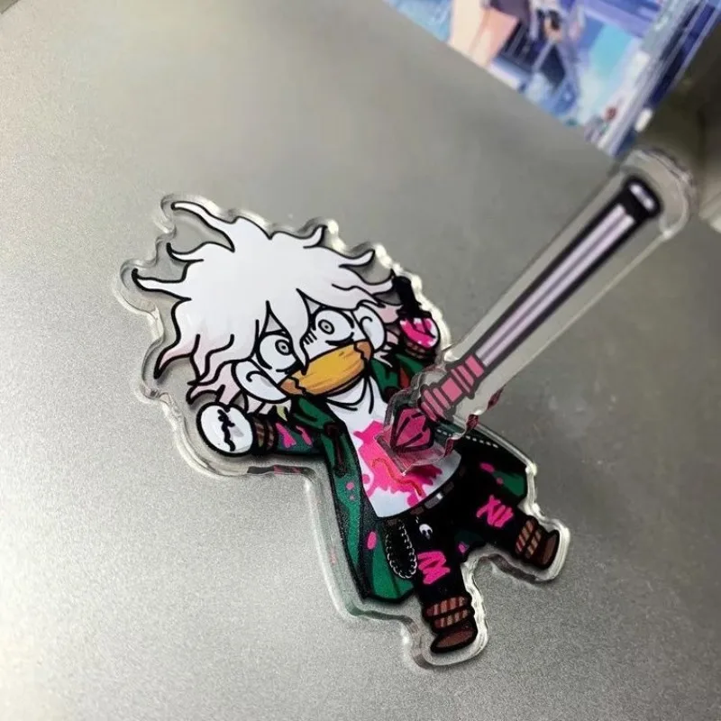 Danganronpa Trigger Happ Standing Anime KeyChain Nagito Komaeda Key Chain Women Fashion Figure Model Plate Key Ring Acrylic Gift