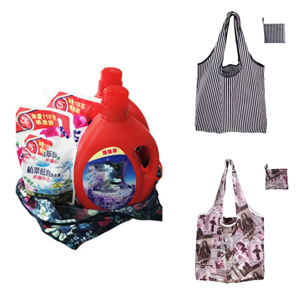 Foldable Bag Eco-friendly Tote Bag Reusable Bags Portable Handbags For Daily Use Grocery Shopping Gift For Women