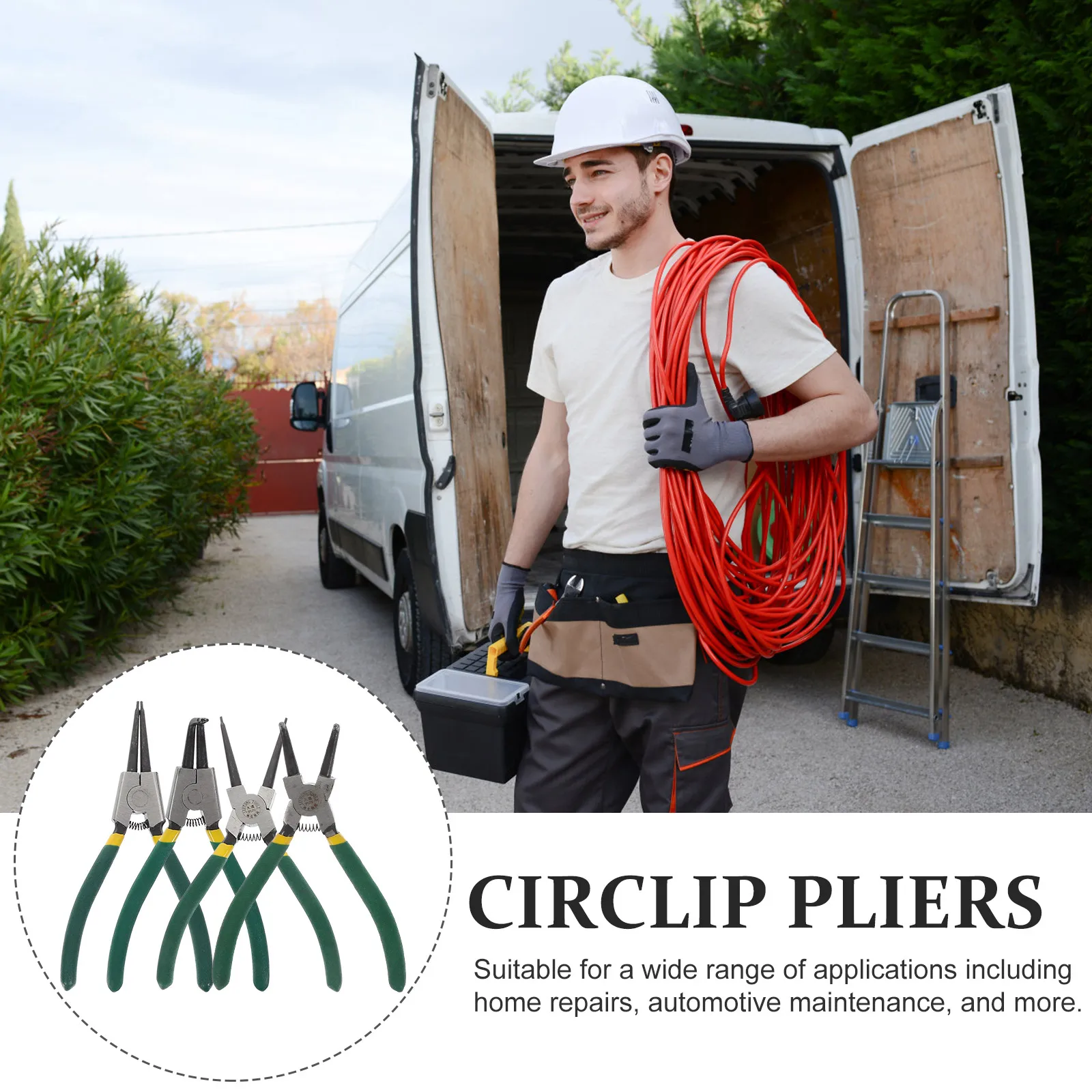 

1 Set 7-Inch Circlip Pliers Kit Heavy Duty Snap Ring Pliers Straight Curved Jaws For Internal External Retaining Ring Tool Hand