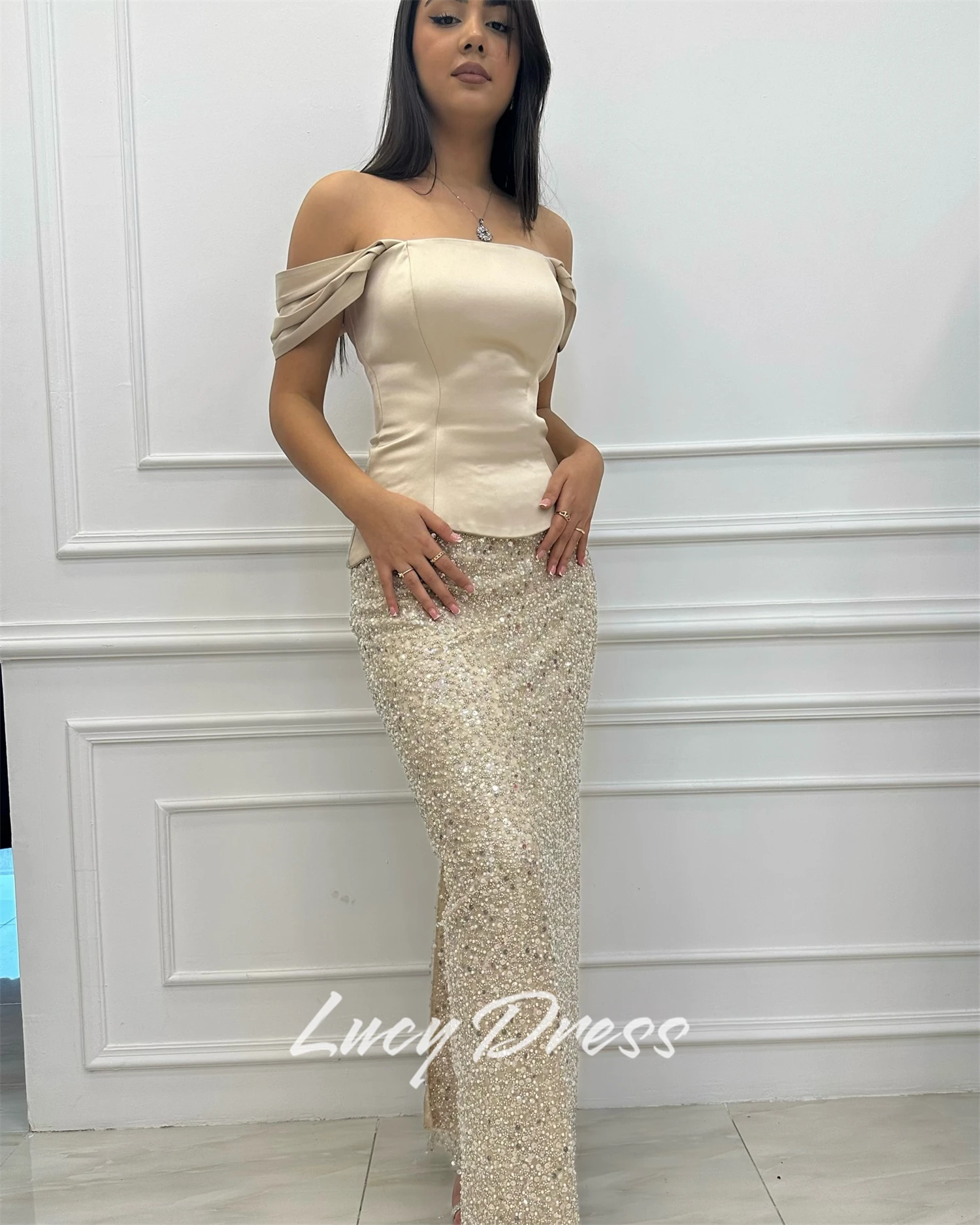 Lucy robes élégantes personnalisées pour les fêtes robe longue robes de bal robes de soirée de danse sirène robe de soirée à paillettes فستان