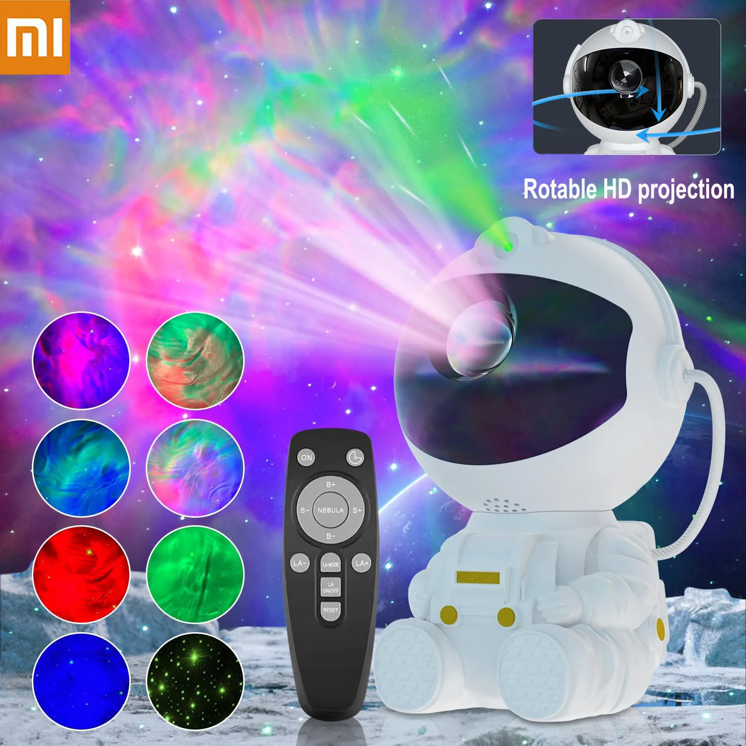 

Astronaut Galaxy Star Projector Starry Sky RGB LED Night Lamp 360 Rotatable Ambient Light For Children Room Decor Christmas Gift