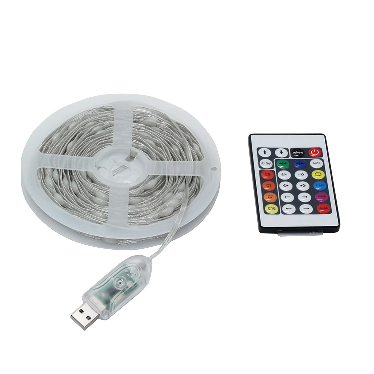 Guirnalda de luces LED con Control remoto, luces de Navidad, USB, Bluetooth, para dormitorio, fiesta, árbol de Navidad, decoración de vacaciones