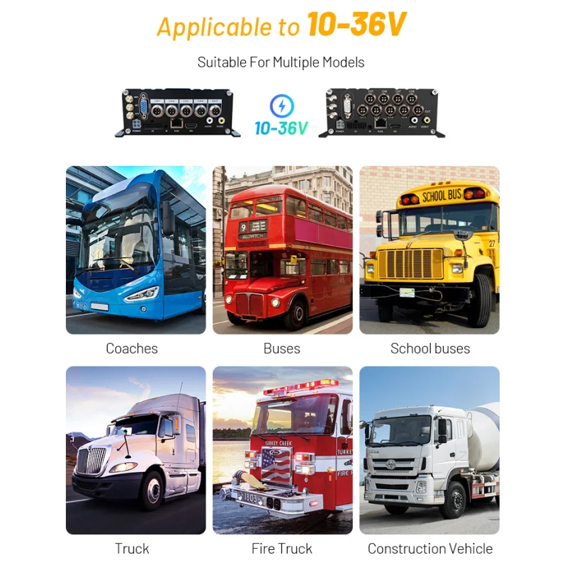 Suntex MDVR 8CH 4G GPS WIFI لشاحنة حافلة فان بطاقة SD HDD موبايل سيارة DVR 1080P نظام مراقبة المركبات