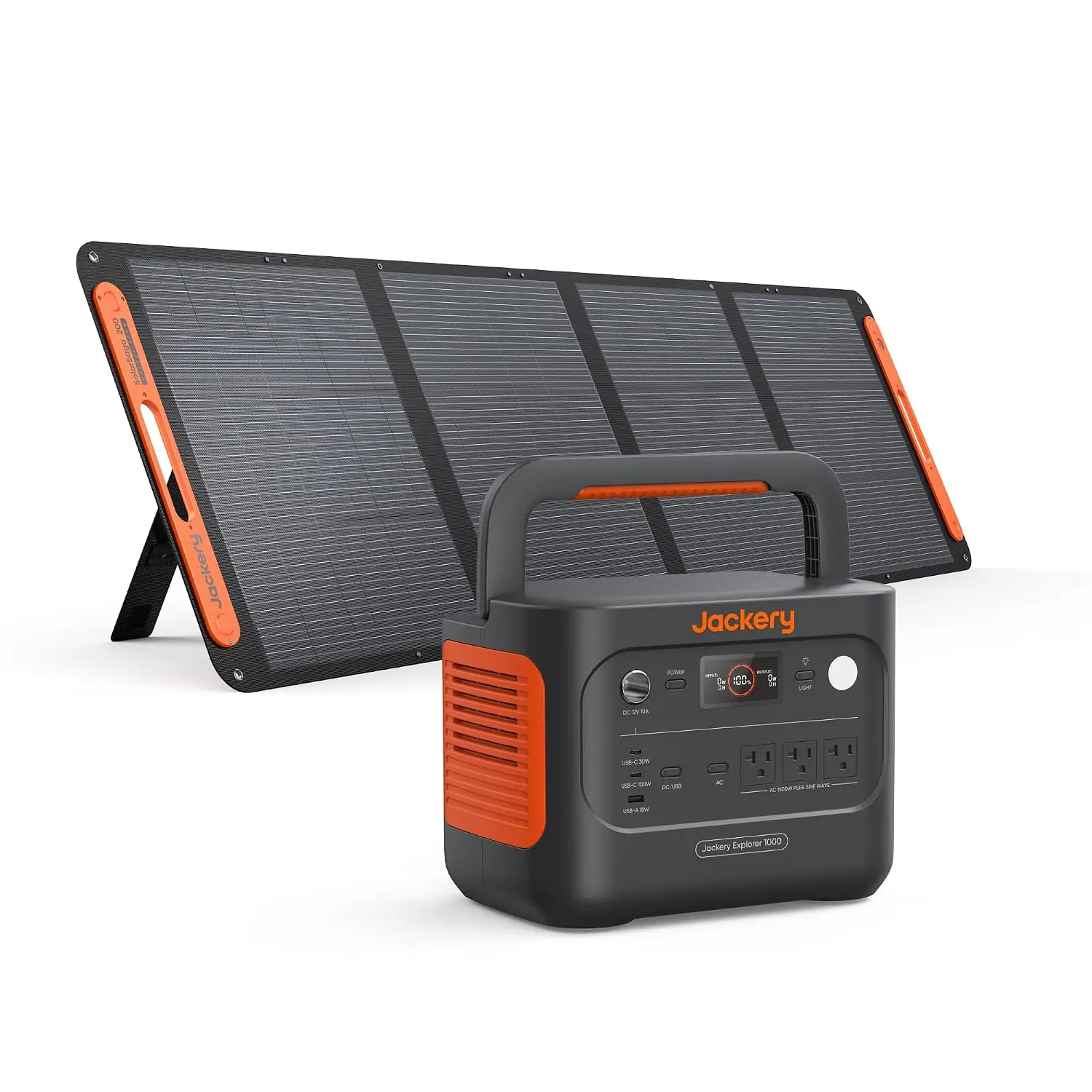 1500W 1070Wh Portable Power Station & 200W Solar Panel, Outdoor Camping Emergency Backup Energy Storage, Customized