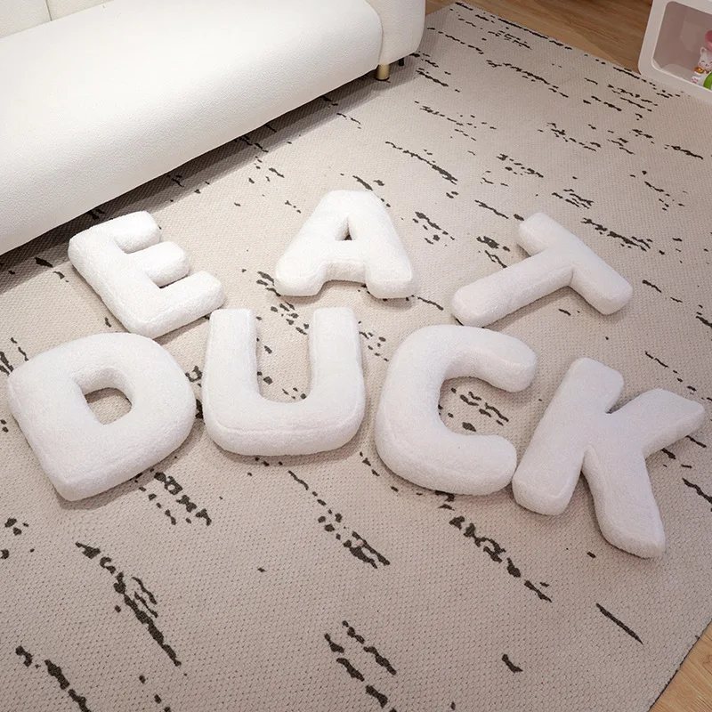 40CM Cartoon English Letter Plush Toy Funny Free Combination of Letters Pillow for Sofa Room Decoration Creative Birthday Gift