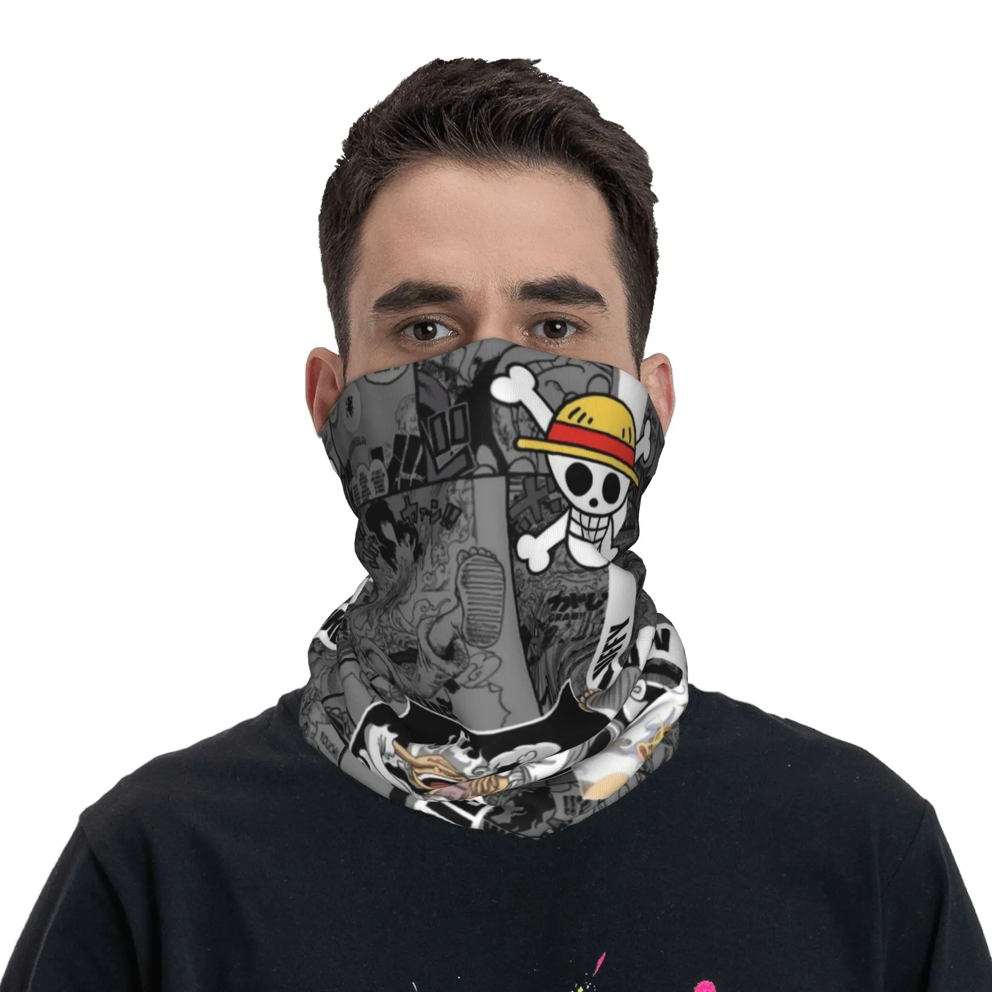 2025 New luffy Zoro Tony Chopper anime Bandana Merch Neck Cover Printed  Magic Scarf Multifunctional Balaclava For Running