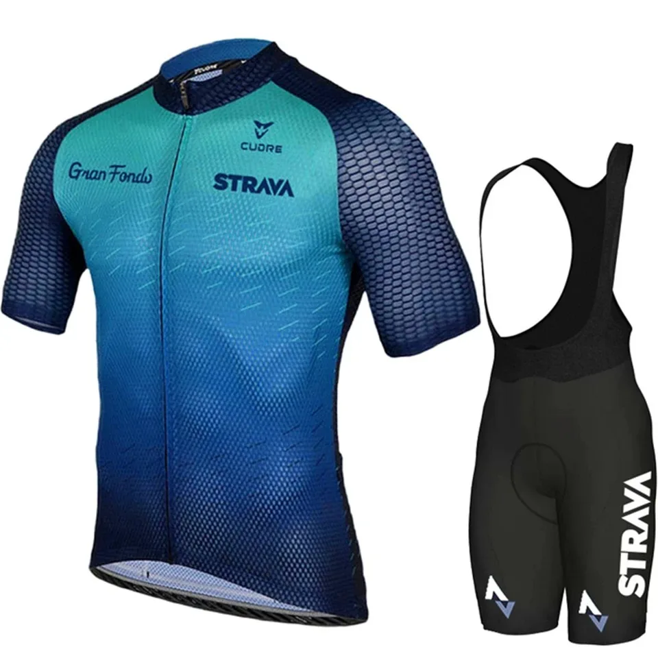 Strava Summer 2024 Cycling Clothing Set Lightweight and Breathable Mountain Bike Riding Wear Mountain Bike Apparel