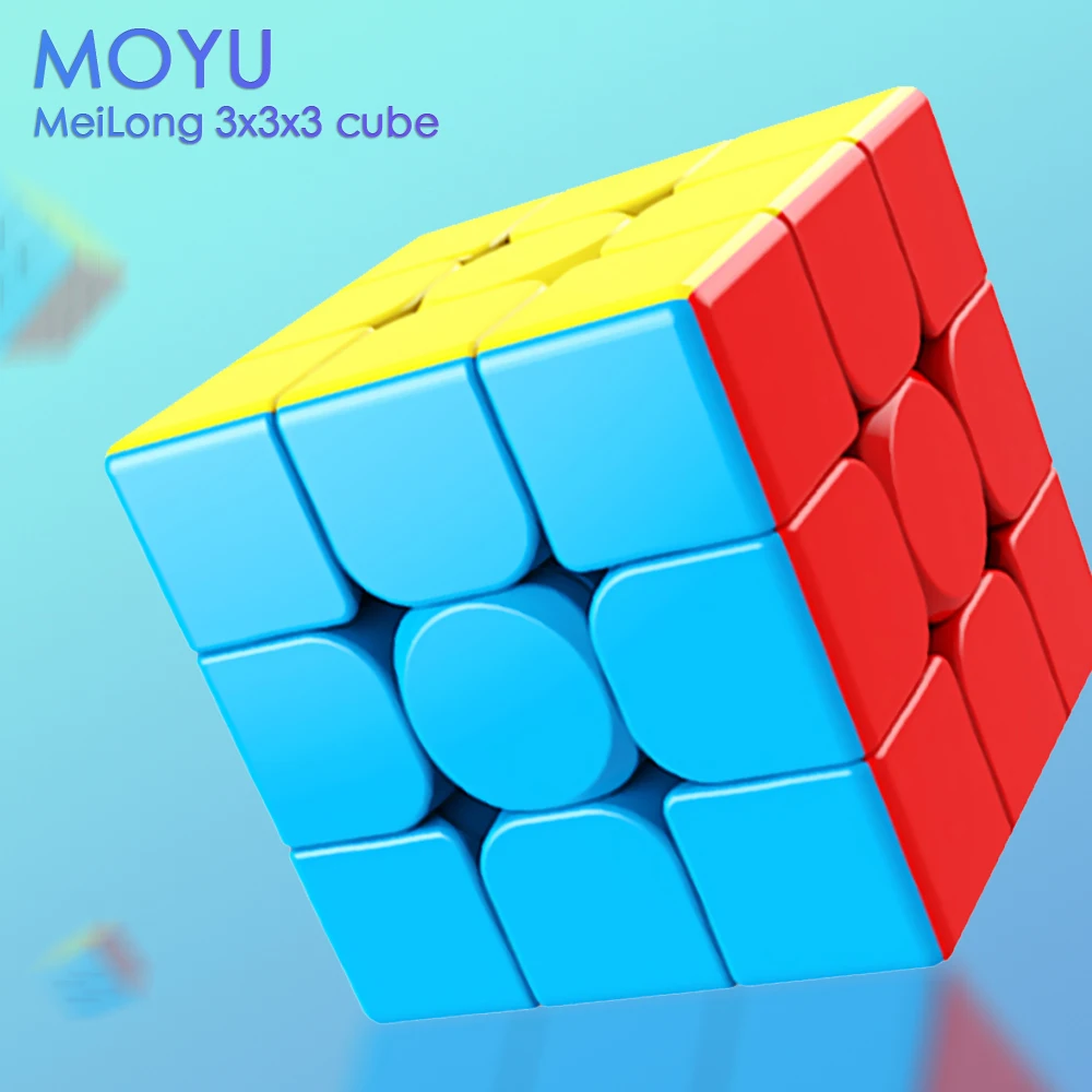 MoYu 3x3x3 Meilong Magic Cube Stickerless Cubo Magico Profissional Meilong Speed Cubes Educational Toys For Kids Cube Hungarian