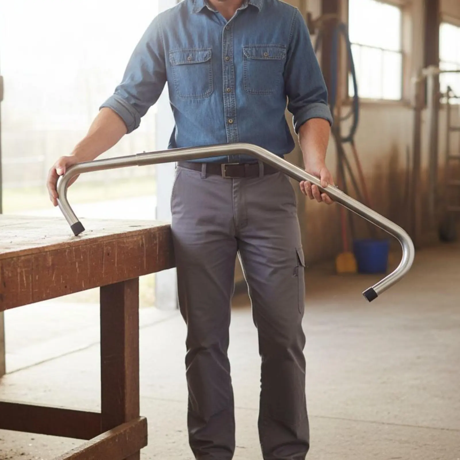 

Cow Anti-Strike Bar Easy to Use Adjustable Cow Immobilizer Livestock Equipment Detachable Design for Veterinarians