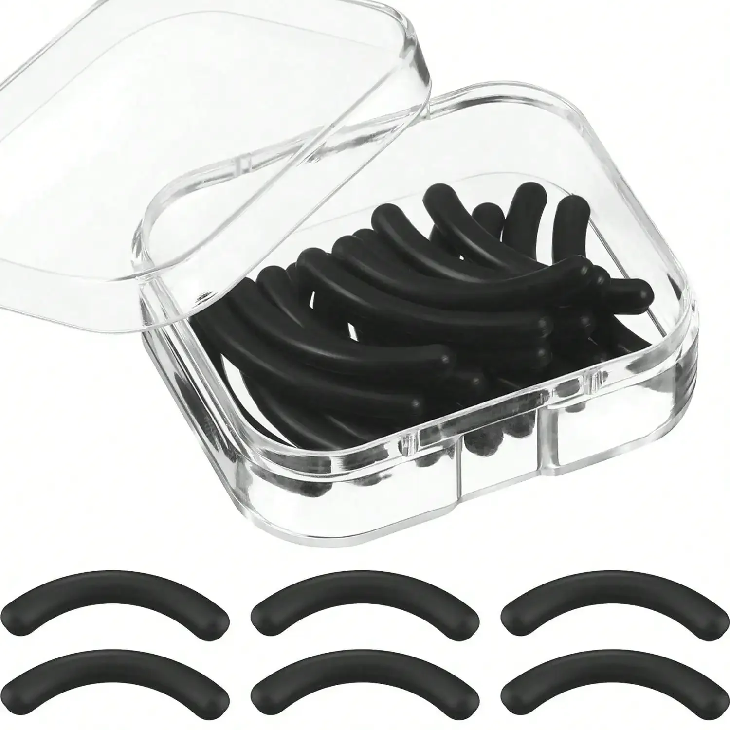 

100pcs/50pcs/10pcs Eyelash Curler Replacement Silicone Rubber Pads, Suitable For Universal Eyelash Curlers