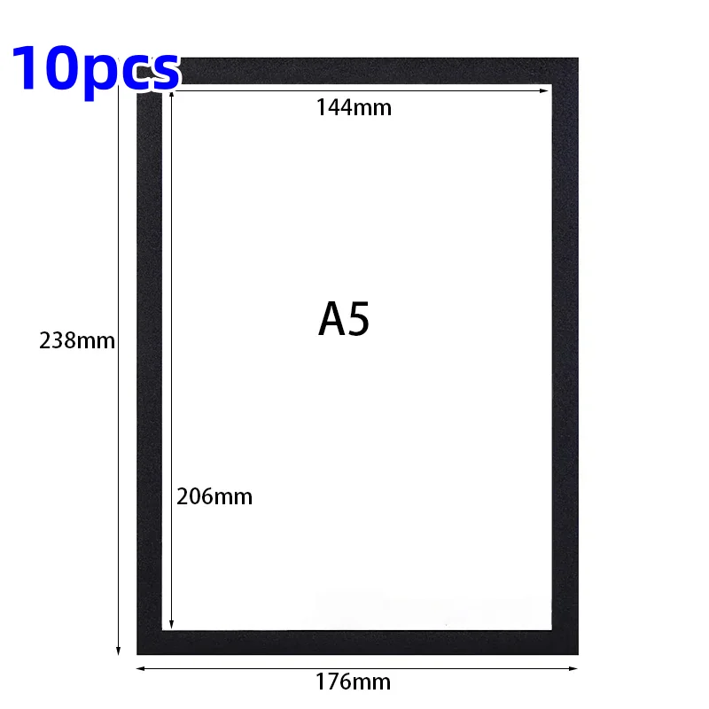 5/10/20PCS Magnetische Poster Display Frame A4/A5/A6 zelfklevende niet-ontwikkelingele Fotokunst Muursticker Herbruikbare Muur Frame