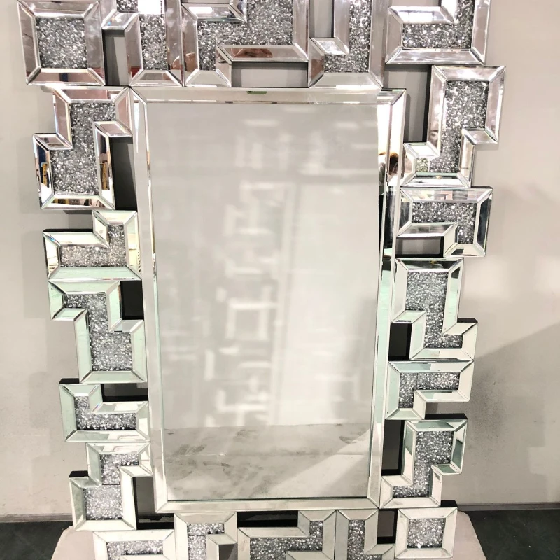 

Венецианское подвесное зеркало с бриллиантами, украшение для гостиной, настенное зеркало, входное настольное зеркало, прямоугольное