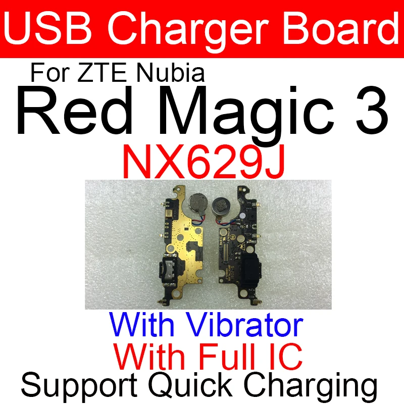 USB Charging Charger Board with Vibrator For ZTE Nubia M2 Play N3 Red Magic 3 3S X Z11 mini Z17 miniS Z17S Z18 Replacement Parts