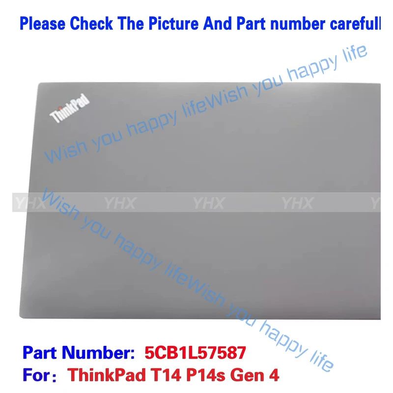 L... New For ThinkPad T14 P14s Gen 4 LCD Rear Cover Top Screen Case A Lid 5CB1L57587