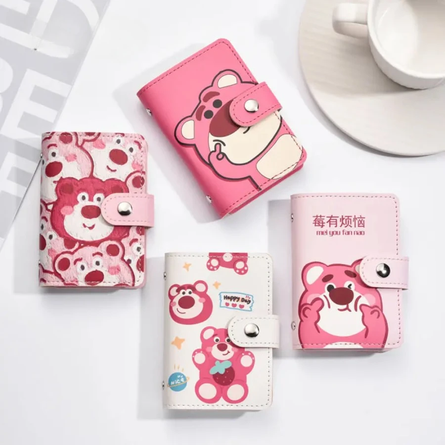 

Sanrio Strawberry Bear Multifunctional Bag Large Capacity Multi Card Slot Holder Cartoon Cute Ladies Bank Bag