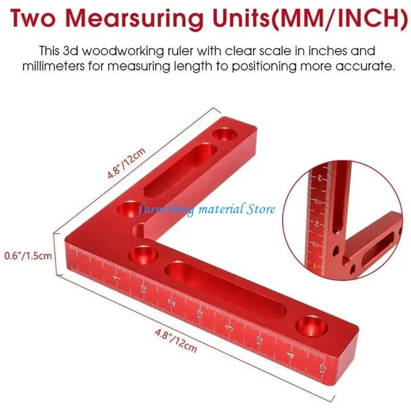 Y5GD 2PCS/Set Woodworking Square Locator Carpenter Posicionamento Ferramentas layout quadrado