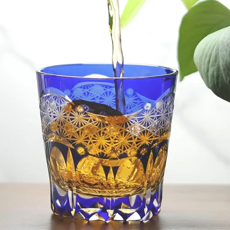 Hand-carved crystal glass, whiskey glasses, household premium foreign wine glasses 5