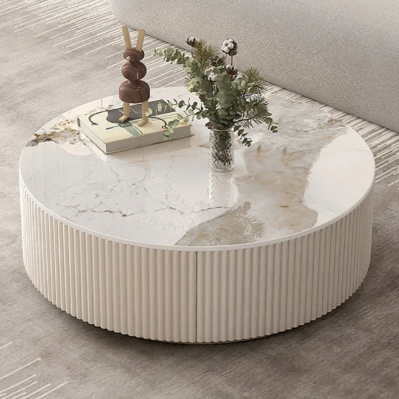 

White Side Glass Coffee Table Room Makeup Nordic Hallway Cofee Tea Table Center Table Basse Multifunction Furniture T50CJ