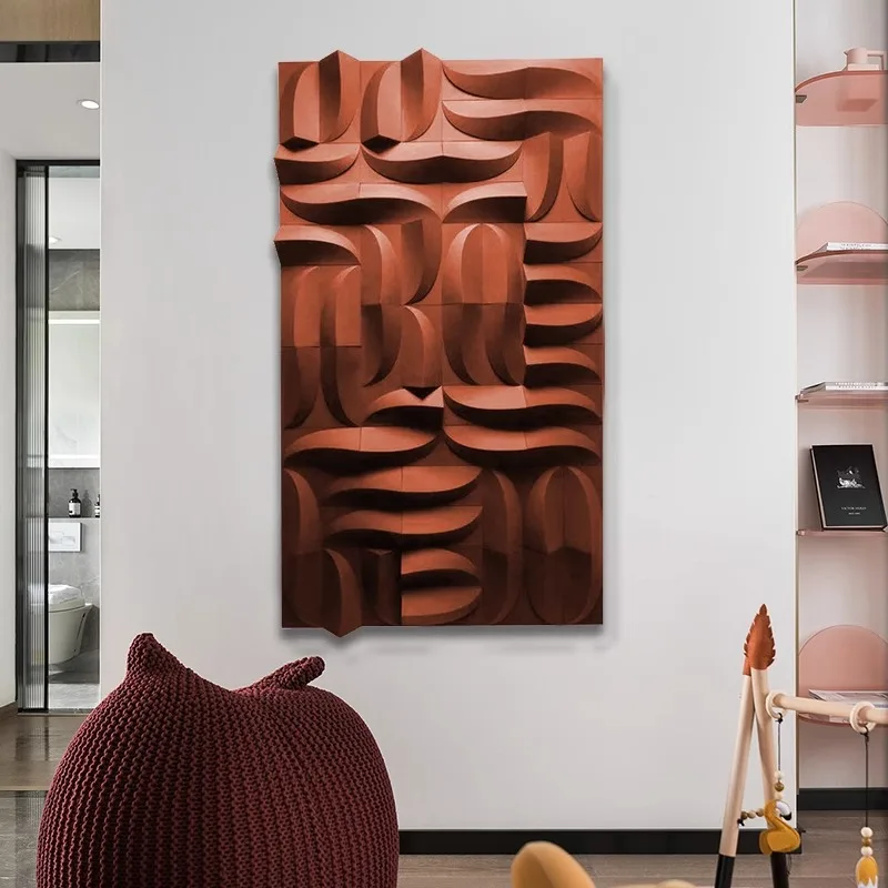 Modern art mural abstract entry porch decorative painting high sense sales department living room three-dimensional relief hangi