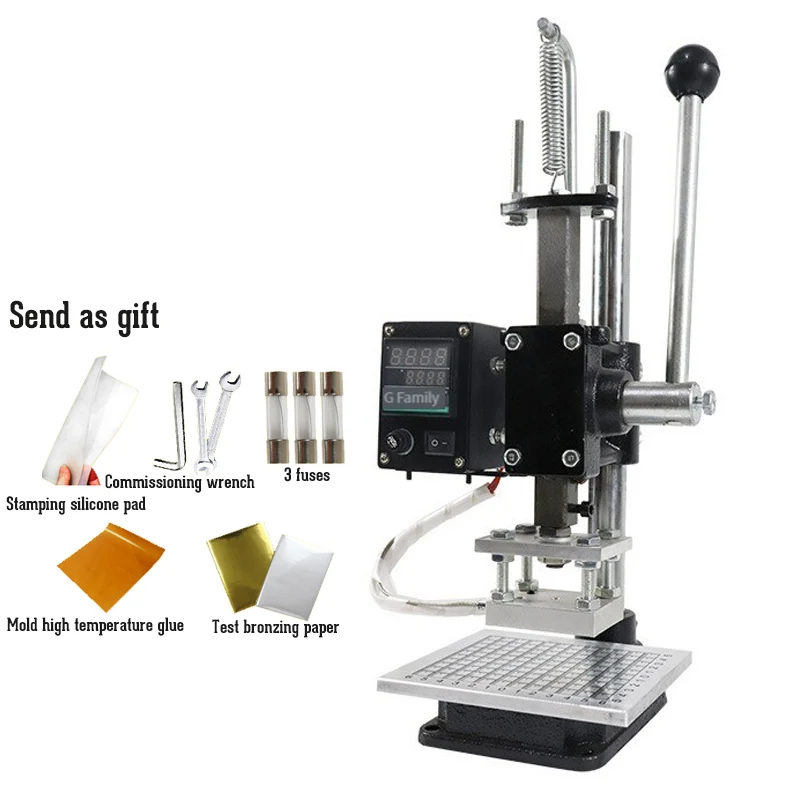 Manual Bronzing Machine for Leather and Wood Branding Embossing Heat press Hot Foil Stamping Machine