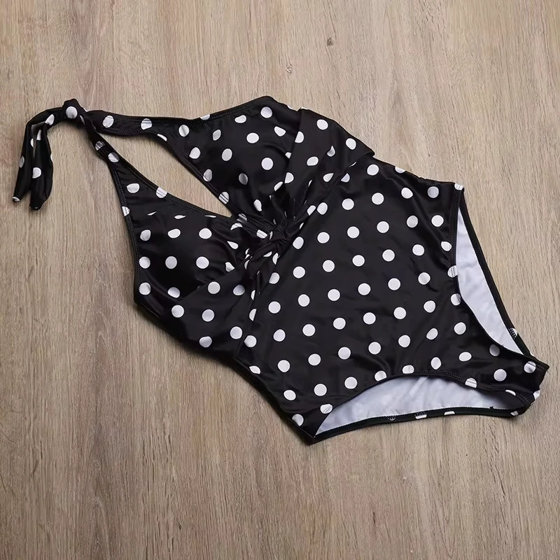 Bikini fashion sexy swimwear polka dot print one-piece swimsuit