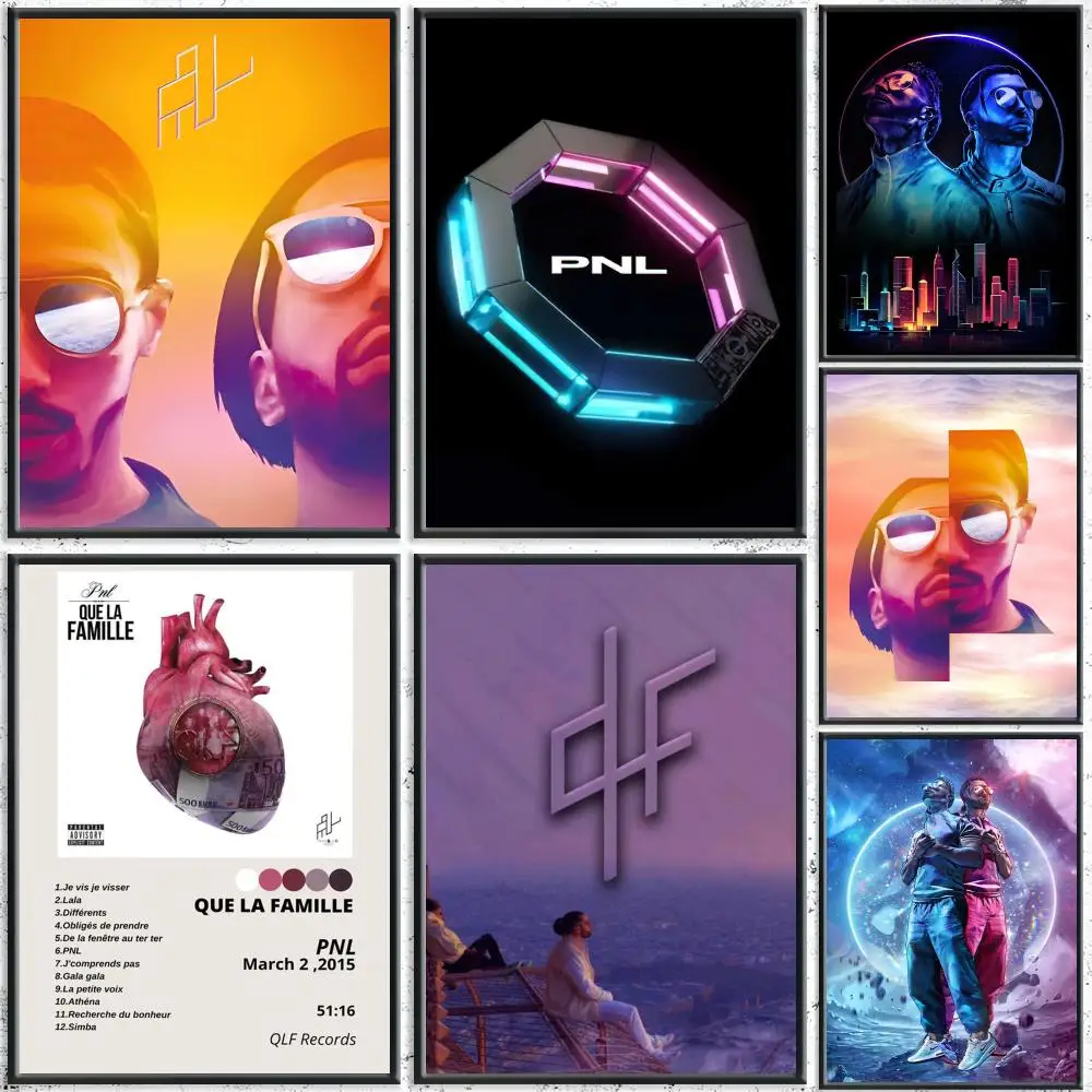 Trending Rap Duo P-PNLS Poster HD Self-Adhesive No Residue After Removal Ideal for All Kinds of Wall Decor