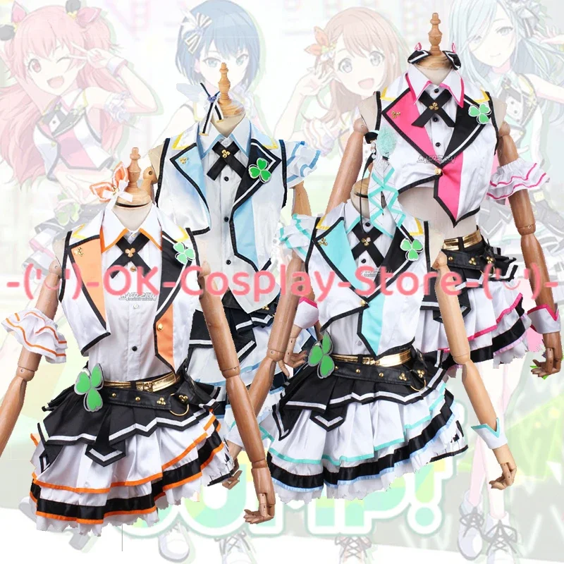 

Game Project Sekai Colorful Stage Cosplay Costume MORE MORE JUMP Minori Shizuku Momoi Airi Kiritani Haruka Cosplay Dress Suit