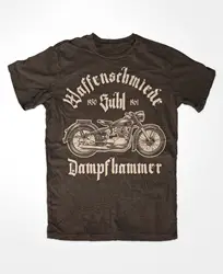 Gunsmith Suhl 2 T Shirt BROWN S51 S50 Schwalbe GDR two wheeler Simson 425