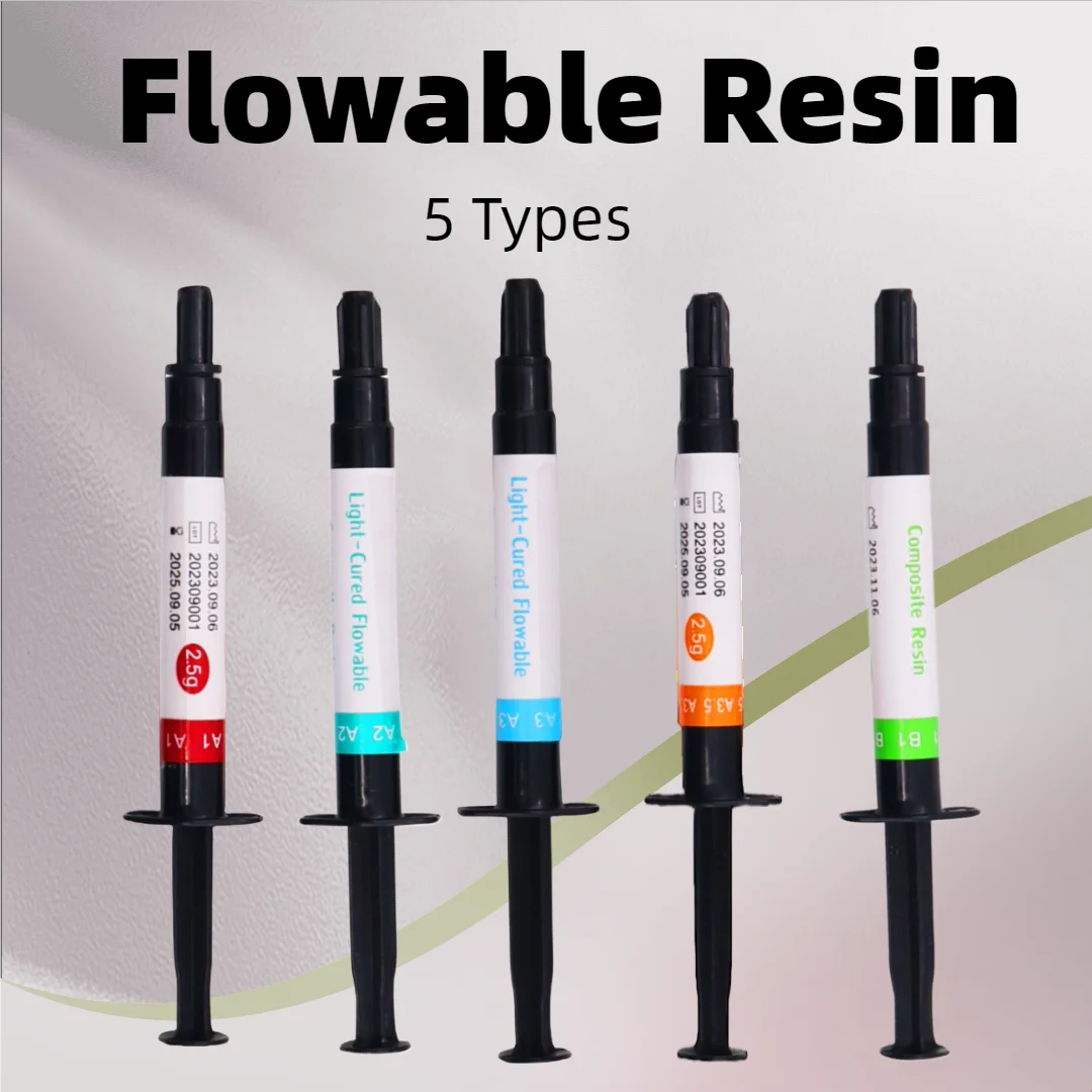 Flowability 3PCS Resin Dentistry Material Flowable Composite Colors Choice Biocompatibility Crown restoration Dental Filling