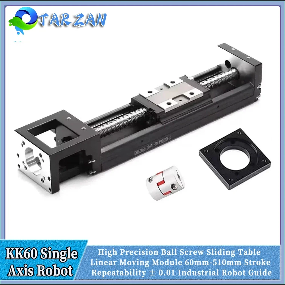 

High Precision Ball Screw Sliding table KK60 Linear Moving Module 60mm-510mm Stroke Repeatability 0.01mm Industrial Robot Guide