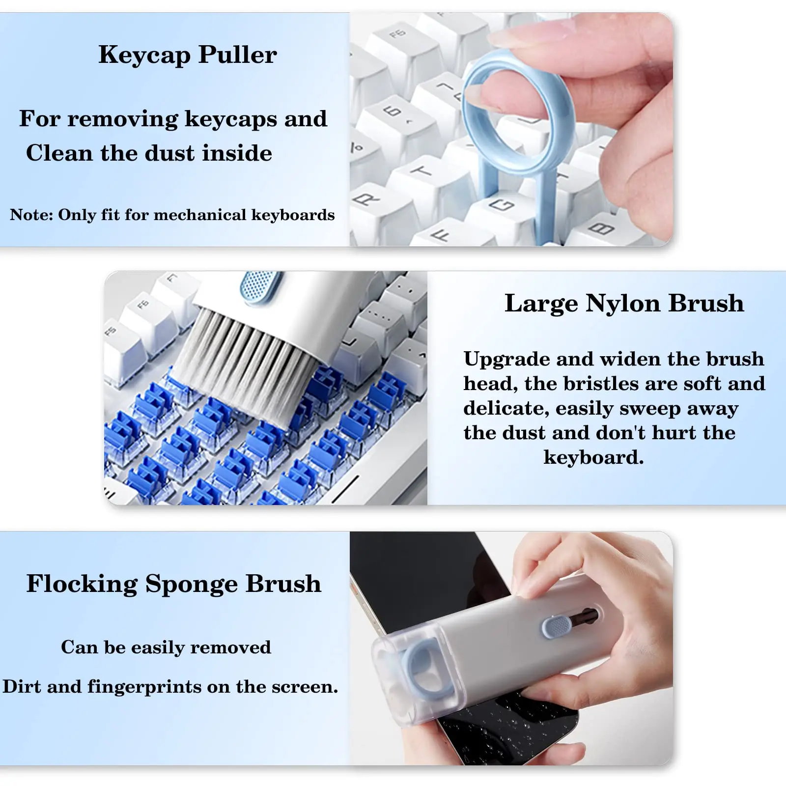 7-in-1 Cleaner Kit for Airpods 1/2/3/ Pro Headphones  Case Keyboard, Deep Cleaning Tools Screen Cleaner for iPhone Laptop Camera