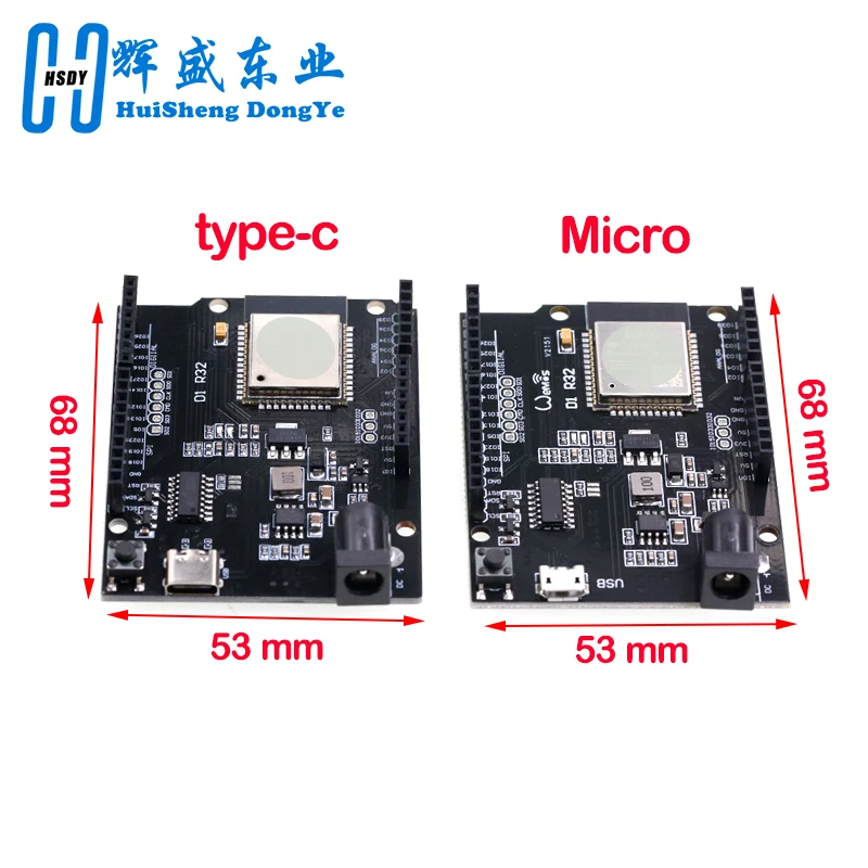 for Wemos D1 R32 ESP32 Development Board - Type-C USB, WiFi/Bluetooth, 4MB Flash, CH340G Chip,for Arduino-Compatible