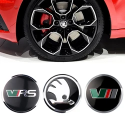 4Pcs 56mm Car Styling Wheel Center Hub Caps Dust Cover Sticker For Skoda Rapid Scala Kodiaq Fabia Kamiq Karoq Octavia VRS VII