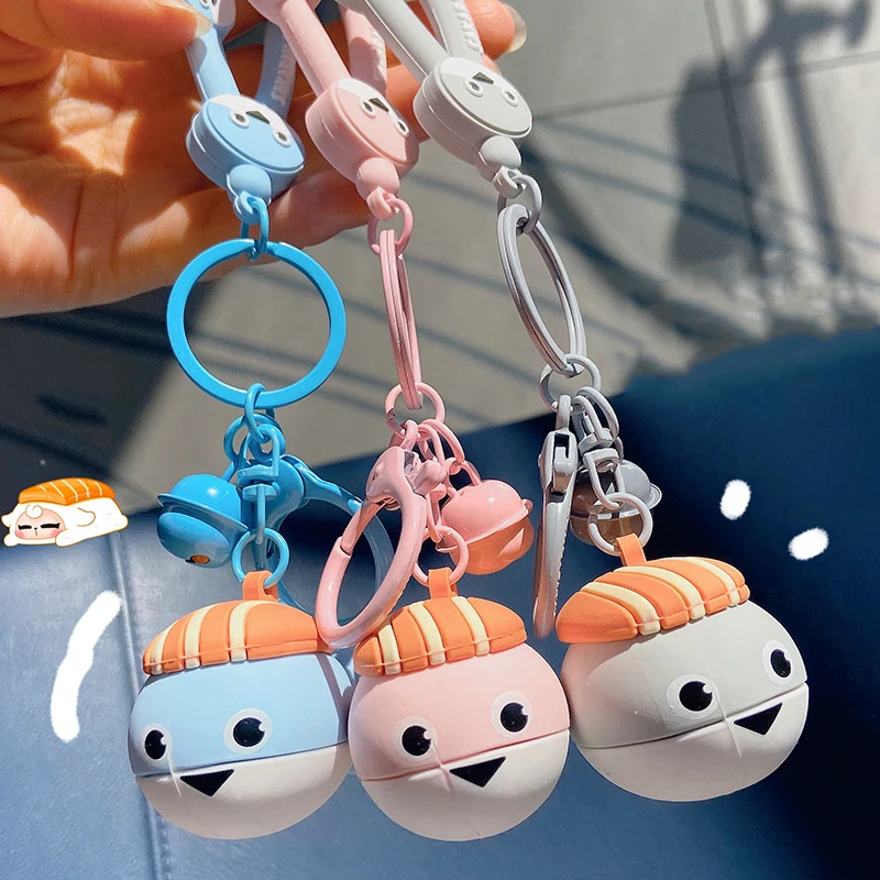 Cartoon Cute Small Fish Keychain Pendant Funny Animal Children Backpack Decoration Pendant Car Keychain Festival Birthday Gift