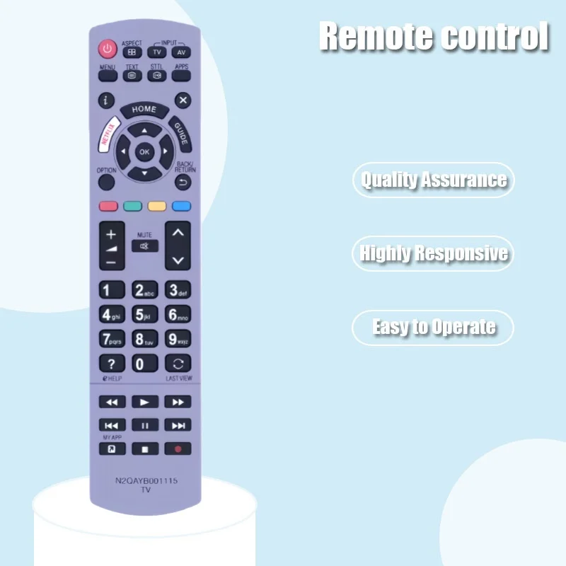 N2QAYB001115 Replacement Remote Control for Panasonic TV Models TX-40EX700B TX-40EX700E TX-49EX610E TX-49EX613E TX-50EXM715
