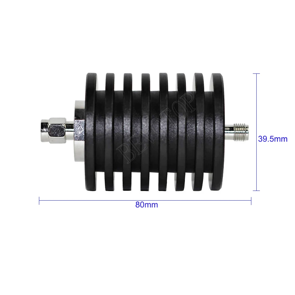 25W SMA-JK Attenuator DC-3Ghz/4Ghz 1/2/3/5/6/10/15/20/30db/40/50db SMA Male Plug to Female Jack 50ohm RF Coaxial Power Connector