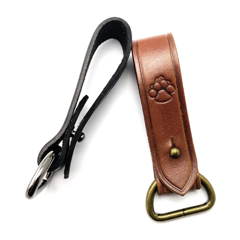 2 Colors Vegetable Tanned Leather Cowhide Material Knife Sheath D-ring Dangler Scabbard Cover Belt Connection Buckle Accessories