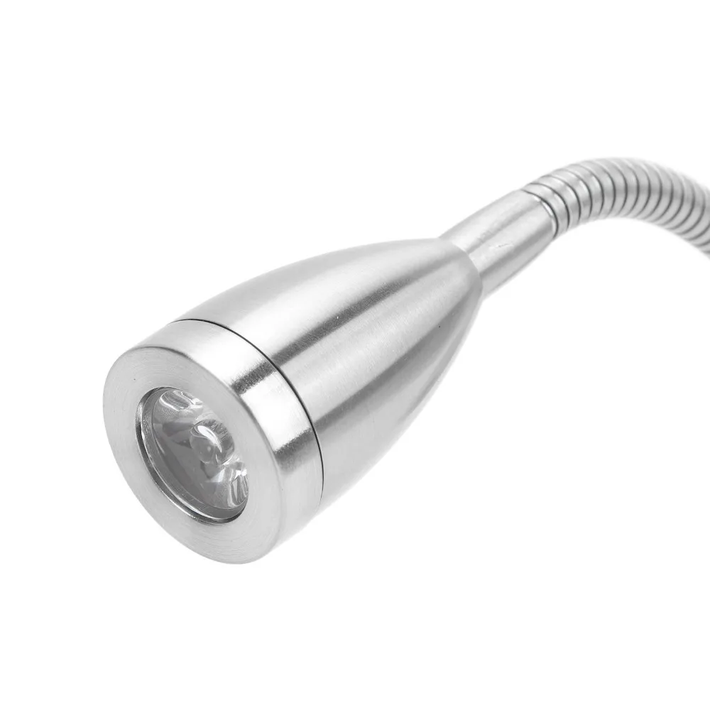 360 Degree Swivel RV LED Light Warm White Light Bedside Light Gooseneck Light for DC 12V to 24V for Wiring Installation Use RV