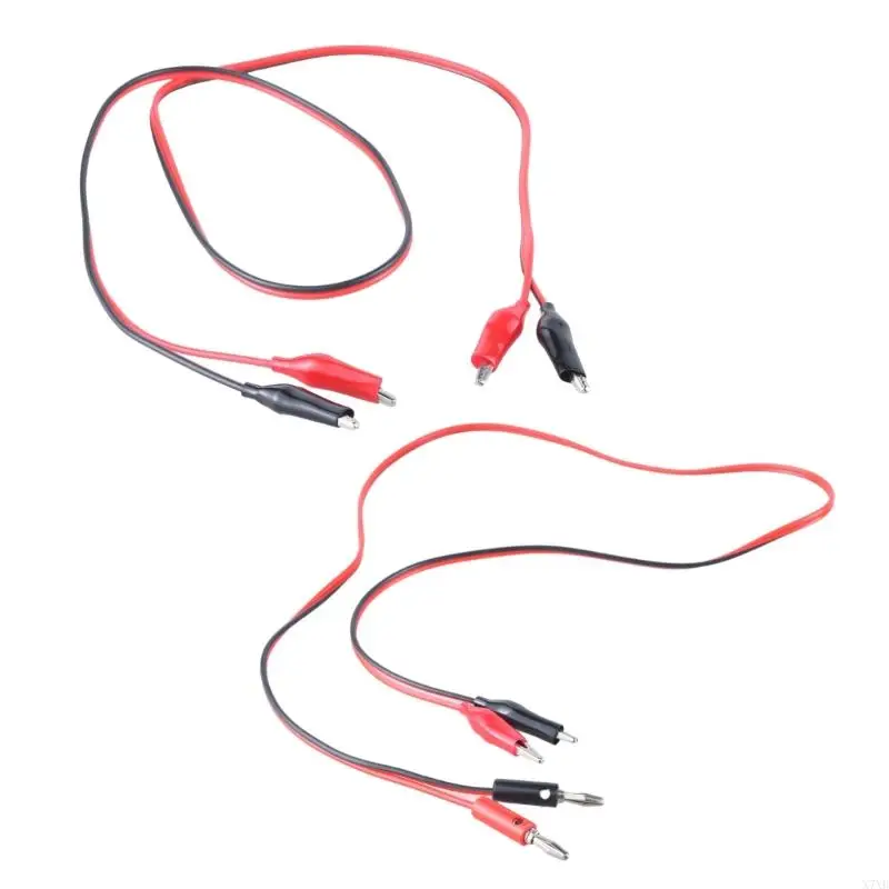 

X7XB Alligators Clips Electric Test Leads Double-ended Crocodiles Test Clips 2 Color
