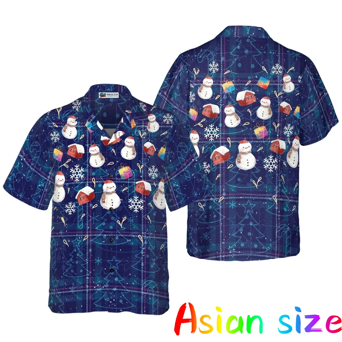 

Harajuku Men's Christmas Shirts Gingerbread Man 3d Print Short Sleeve Loose Oversized Hawaiian Shirt Fashion Man Snowman Blouses