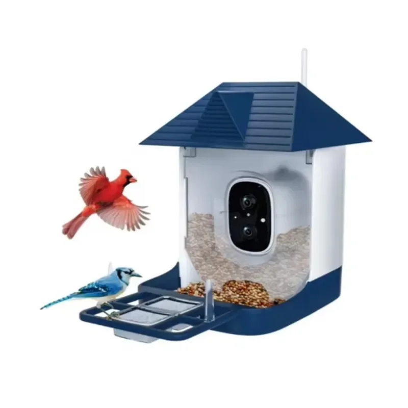 Intelligent Automatic Outdoor Bird Feeder with Camera Solar-Powered and Innovative Recognition Features