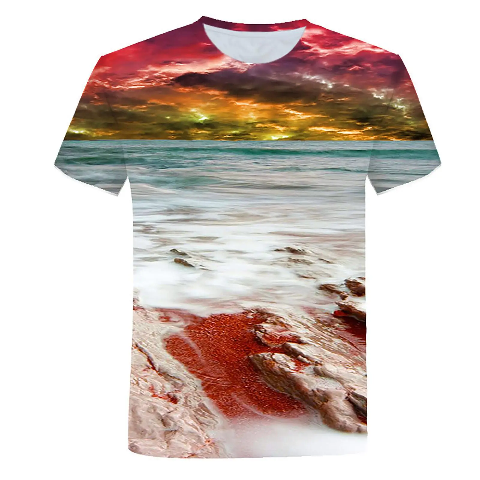 

Футболка мужская с кокосовым деревом, уличная одежда в стиле хип-хоп, топ свободного покроя с коротким рукавом и круглым вырезом для спорта на открытом воздухе, лето